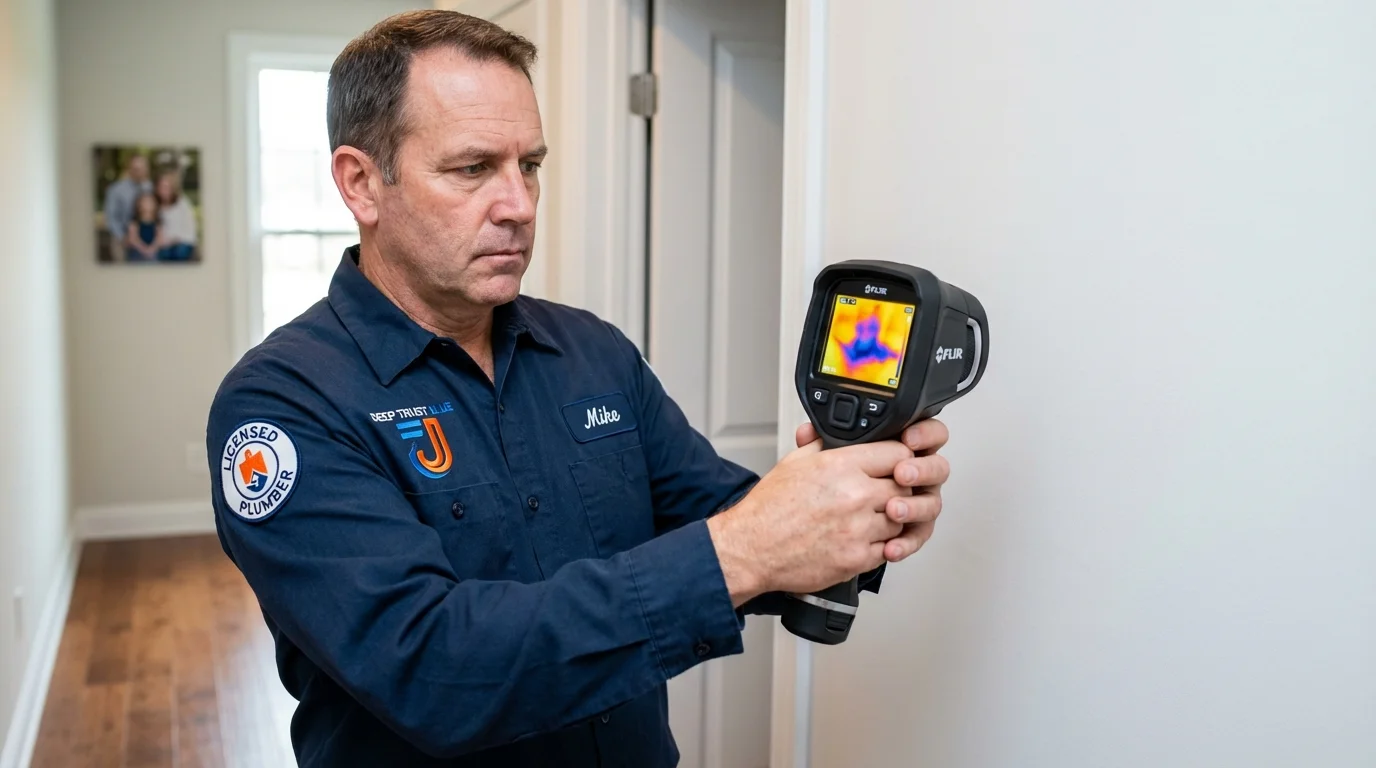 Thermal imaging leak detection by Johns Plumbing LLC in Martins Ferry